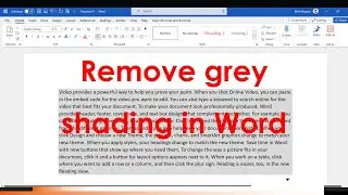 How to remove grey shading or background from copy pasted text in Word @haminh1804 #greybackground