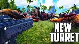 100 HEAVY TURRETS VS STEGOS | NO MORE STEGO RAIDING? | ARK NEW TURRET