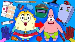 스폰지밥 뚱이로 변신시키기 SpongeBob Patrick Star Doll Transformation