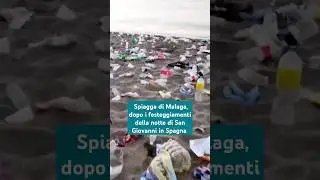 Disastro in spiaggia dopo la festa - Plastica ovunque! ⚠️🌀