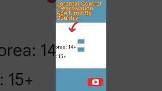 Parental Control Deactivation Age Limit By Country #shorts #parentalcontrol #viral