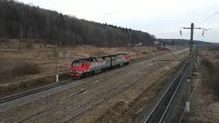 2ТЭ25Км-0013 следует резервом // перегон Духовская - Смоленск-Сортировочный