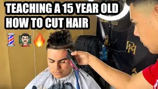 Teaching a Teen How To Cut Hair!