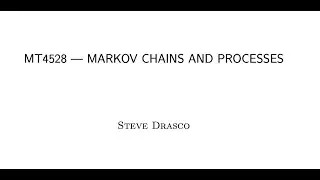 Welcome to Markov Chains: about the class, logistics, etc
