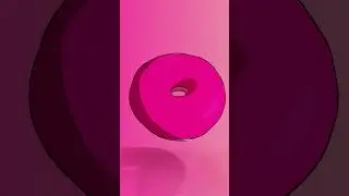 3D donut animated in 2D style | #shorts  #animation