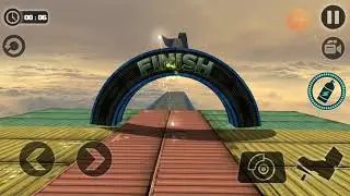 Impossible Stunt Car Tracks 3D Blue Car Levels 10 and 11