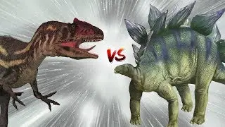 Stegosaurus vs Allosaurus | Outstanding Advantages of Allosaurus | Dinosaur Battle Videos 2018