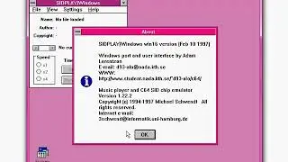 SIDPlay for Windows (Win16), Ahtlon 64 and OTVDM