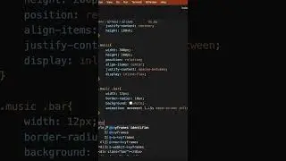 How To Make Music Wave Animation using HTML + CSS only #shorts