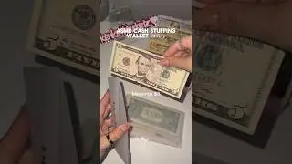 ASMR cash stuffing wallet 🤑💌 #asmr #money #cashstuffing #shorts