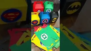 Justice league goodie bags | superman | spider man | bat man | speedy | ironman | aqua man