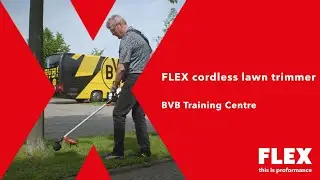 FLEX cordless lawn trimmer GLT 35 18-EC with BVB legend Nobby Dickel!