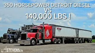 The Little PETERBILT That COULD !!  350 HP Detriot Diesel VS 63,500 KG/140,000LBS !!