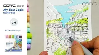My First Copic Starter Set: Marketplace Coloring Demo