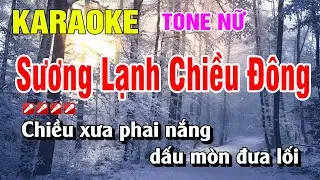 Karaoke Sương Lạnh Chiều Đông Tone Nữ Nhạc Sống | Nguyễn Linh