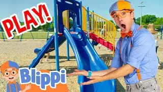 Let's PLAY at the Playground with Blippi! | Learning with Friends | Educational Videos For Kids