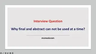 Why final and abstract can not be used at a time?