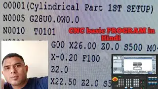 cnc basic program for beginner with example ||cnc programming in hindi||