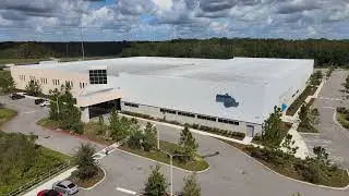 Drone footage of Advent Health Center Ice