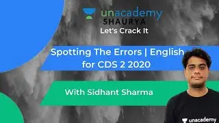 Spotting The Errors | English for CDS 2 2020 | CDS 2 2020 Preparation