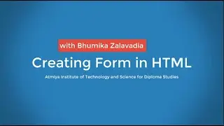 Creating Form with HTML4 and HTML5 Input Types with Bhumika Zalavadia