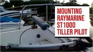 Installing Raymarine ST1000+ Auto / Tiller pilot on Jaguar 21 Sailing Boat with pedestal bracket.