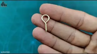 SRS199-B138S12 | Small golden Ring crew eyes 19x9mm hook hanging