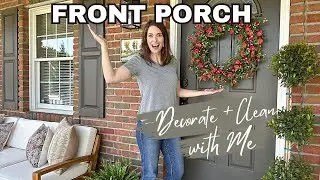SMALL FRONT PORCH MAKEOVER | OUTDOOR DECORATING IDEAS | PORCH DECOR 2023