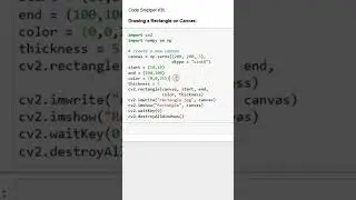 Drawing a Rectangle on Canvas using OpenCV 