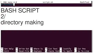 SCRIPT -- 2 (BASH - Linux) directory making