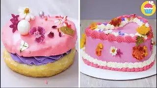 Edible Flower Desserts 🌸🌹 | CAKE DECORATING IDEAS WITH FLOWERS 🌺💐#cakedecoration
