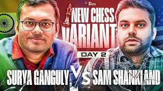 Day 2 | Surya Ganguly vs Sam Shankland - in a Brand-new Chess Variant! | Venceslav-Rutar Scoring