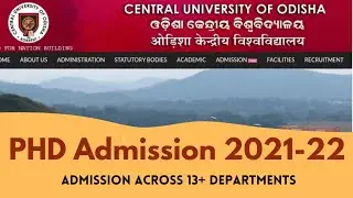 central university phd admission 2021 | phd notification 2021 | phd admission