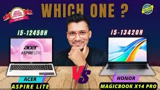 Acer Aspire Lite Vs HONOR MagicBook X14 Pro 2024🔥i5 12450H Vs i5 13420H🔥Amazon Great Indian Festival