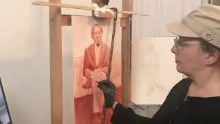 Drawing and imprimatura of the painting 