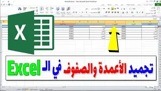 كيفية تجميد الصفوف والاعمدة في الاكسل : قم بتجميد الصف او العمود الذي تحبه