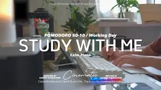 2-HOUR STUDY WITH ME / calm piano 🎹/ Pomodoro 50-10 / 30 days of studying with me - Ep.3