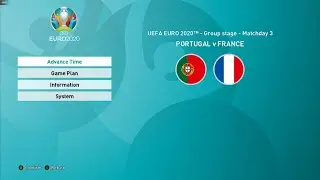 UEFA EURO 2020  PES 2021/ PORTUGAL VS FRANCE/Group stage matchday 3