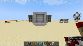 Minecraft 4 x 4 Easy and Fast Piston Door