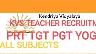 kvs teacher recruitment