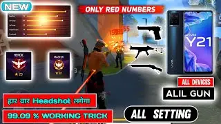 Free Fire HEADSHOT Setting 2023 ⚡| VIVO Y21 ( 4GB RAM ) Sensitivity settings FF