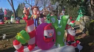 holiday Christmas display on lawn
