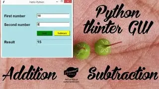 Python tkinter GUI two number addition and subtraction in (Hindi) Python project