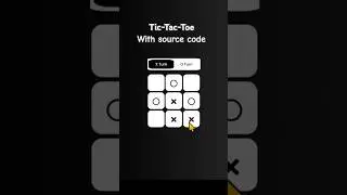 Tic-Tac-Toe game using html Css and javascript #shorts #tictactoegame