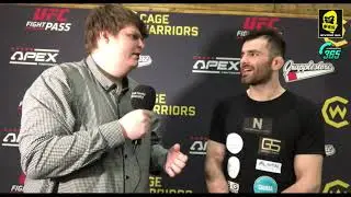 Cage Warriors 112: Post fight media interview with George Smith.