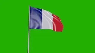 3D Flag of  France /GreenScreen Videos 