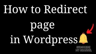 how to redirect page in wordpress website