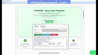 Epson Atık Mürekkep Pedi Resetleme | METEHAN Yazıcı Ayar Programı (Ücretsiz Deneme)