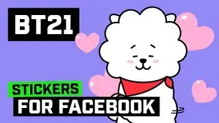 [BT21] Stickers For Facebook : Love & Peace