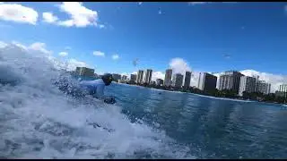 Bodyboarding with Mike 8/2024! Waikiki walls